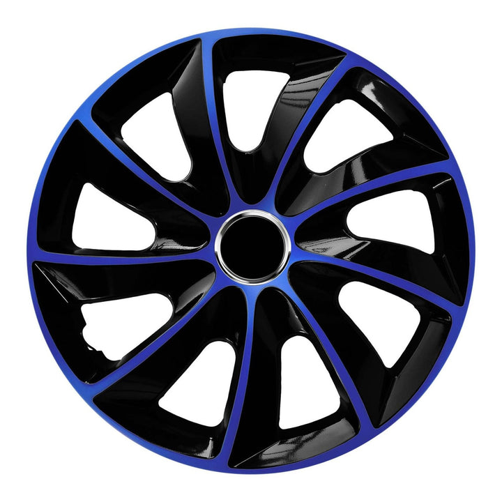 NRM - Enjoliveurs Stig Extra 15" - Bleu &amp; Noir - lot de 4 pièces - ABS / Durable / Résistant