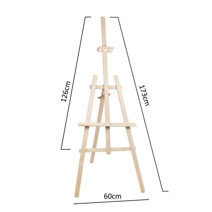 WOODOK - Chevalet réglable en hauteur / Bois de hêtre stable / Bois écologique naturel / pour adultes et enfants