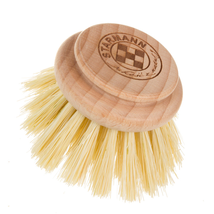 Starmann Tête de rechange pour brosse à vaisselle en bois de hêtre + Tampico (agave) Brosse en bois Brosse à bouteilles Brosse de cuisine (tête de rechange)