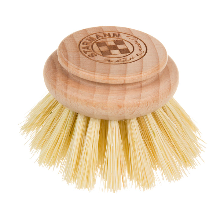 Starmann Tête de rechange pour brosse à vaisselle en bois de hêtre + Tampico (agave) Brosse en bois Brosse à bouteilles Brosse de cuisine (tête de rechange)