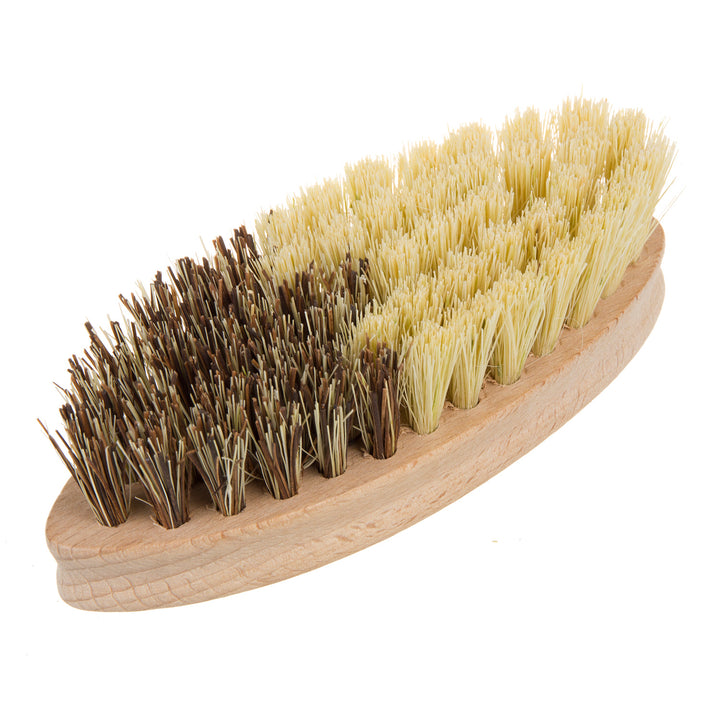 Brosse à légumes en bois + tampico et union (mélange de tampico et couffin) STARMANN