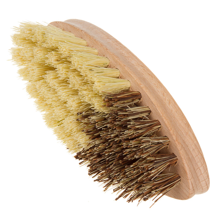 Brosse à légumes en bois + tampico et union (mélange de tampico et couffin) STARMANN