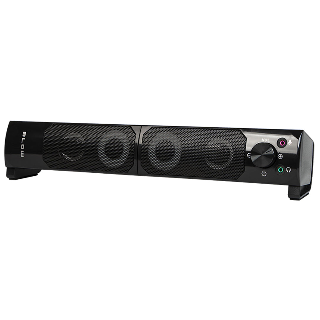 Blow MS-28 2-in-1 Bluetooth-luidspreker 2.0 Pc-luidspreker met soundbar-functie LED RGB-achtergrondverlichting Stereoluidspreker 2x3W RMS 2x2 AUX 3,5 mm USB-voeding