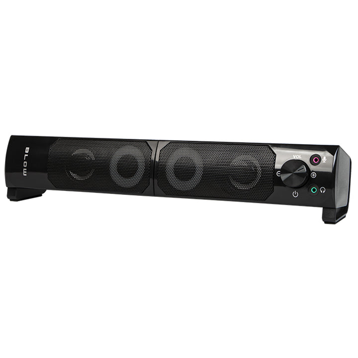 Blow MS-28 2-in-1 Bluetooth-luidspreker 2.0 Pc-luidspreker met soundbar-functie LED RGB-achtergrondverlichting Stereoluidspreker 2x3W RMS 2x2 AUX 3,5 mm USB-voeding