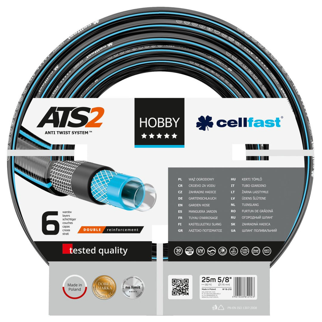 Cellfast Hobby - Tuinslang 25m - 6 laging / ATS2 5/8"