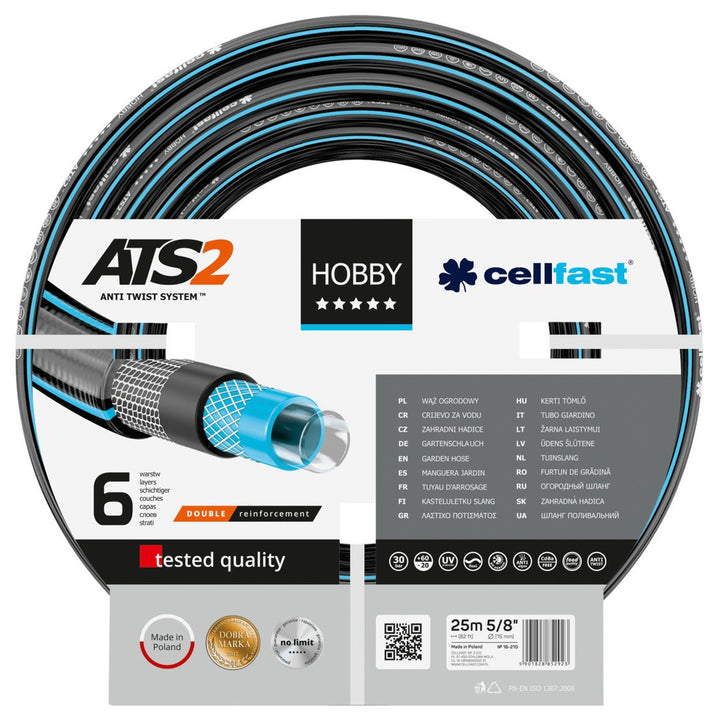 Cellfast Hobby - Tuinslang 25m - 6 laging / ATS2 5/8"
