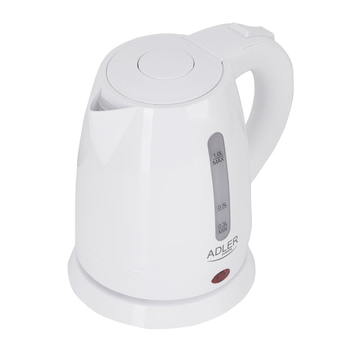 Kunststof waterkoker 1.0L 1600W Adler AD 1272 wit