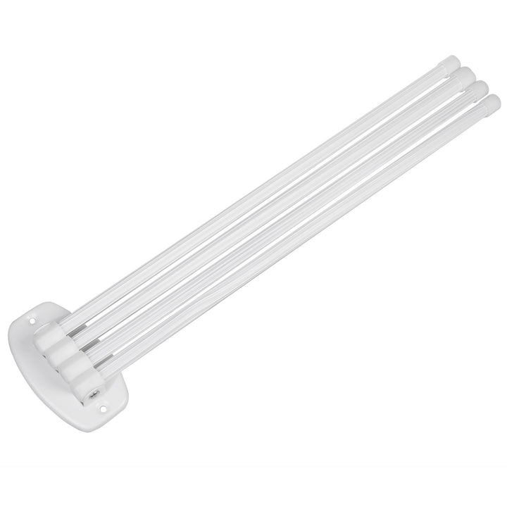 ABJ Handdoekhouder Handdoekrek met beweegbare Armen 45cm incl. montageset 4-armig Wit