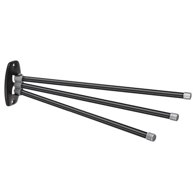 ABJ Handdoekhouder Handdoekrek met beweegbare Armen 45cm incl. montageset 3-armig Zwart