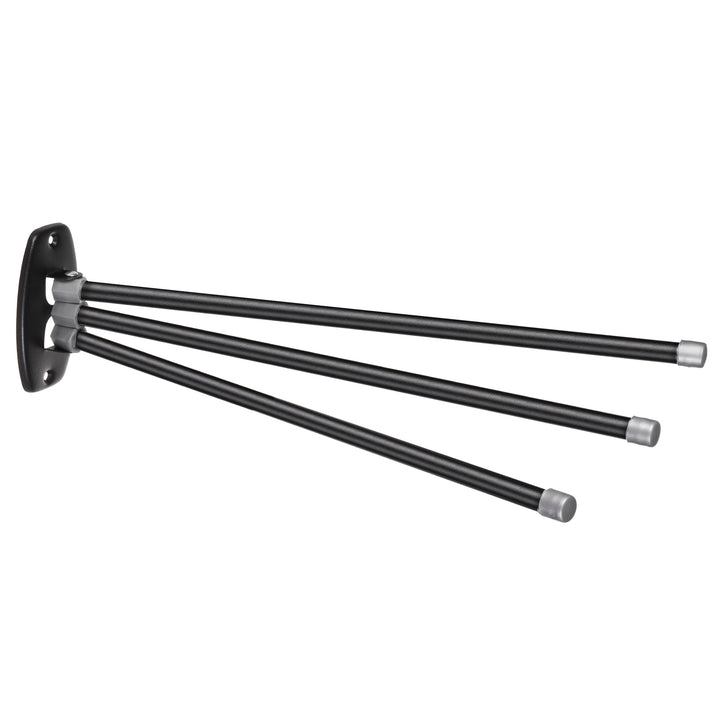 ABJ Handdoekhouder Handdoekrek met beweegbare Armen 45cm incl. montageset 3-armig Zwart