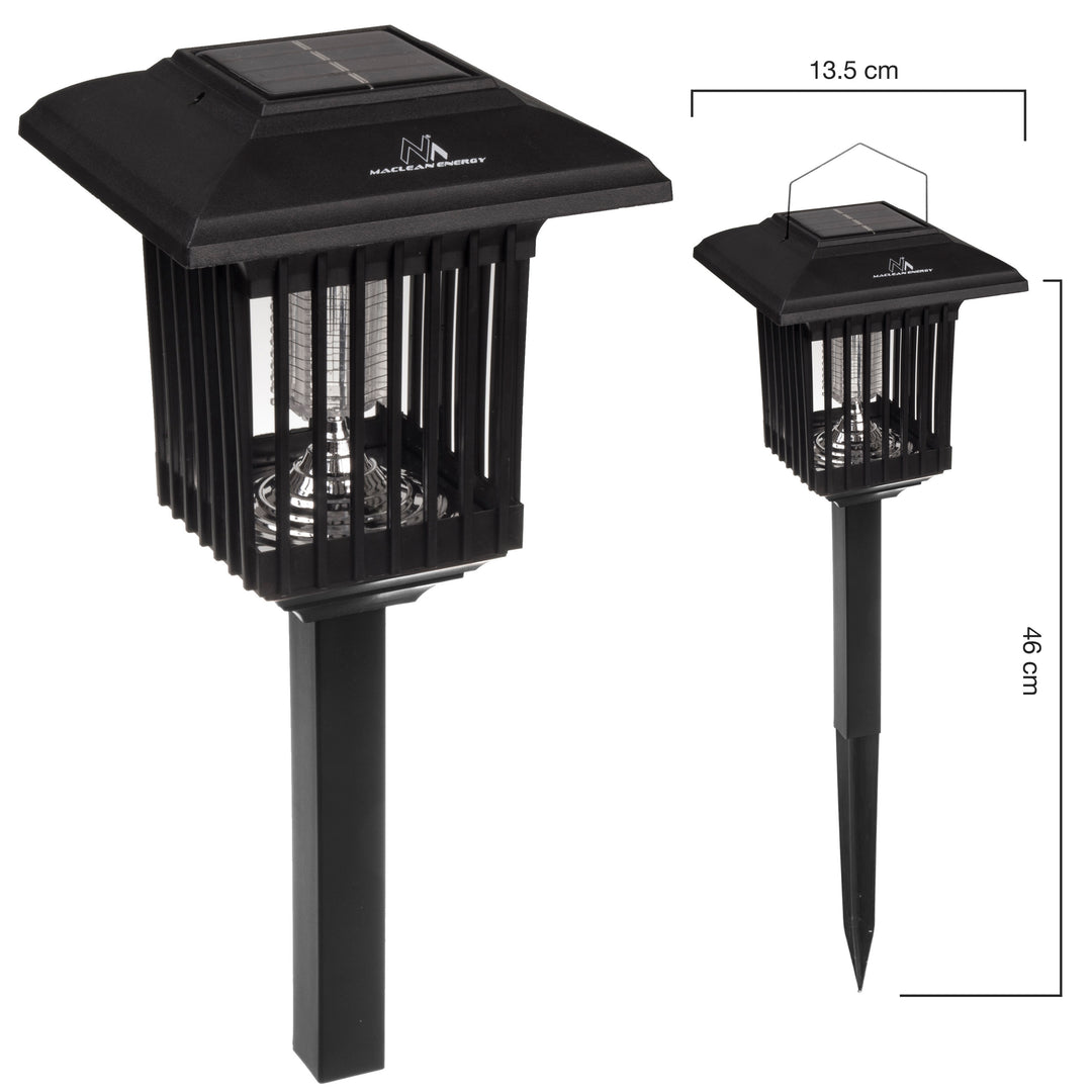 Maclean Solar LED Insecticide Light, IP44, LED/UV, 2*AA Ni-MH 200 mAh batterij, zonne-energie 2V DC MCE448