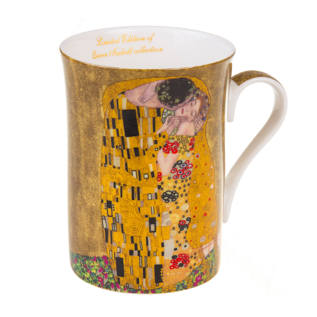 Queen Isabell Koffiemok Porseleinen mok The Kiss door Gustav Klimt Cadeau mok Cadeau idee porselein 400ml