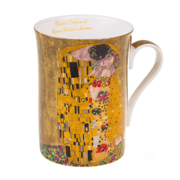 Queen Isabell Koffiemok Porseleinen mok The Kiss door Gustav Klimt Cadeau mok Cadeau idee porselein 400ml