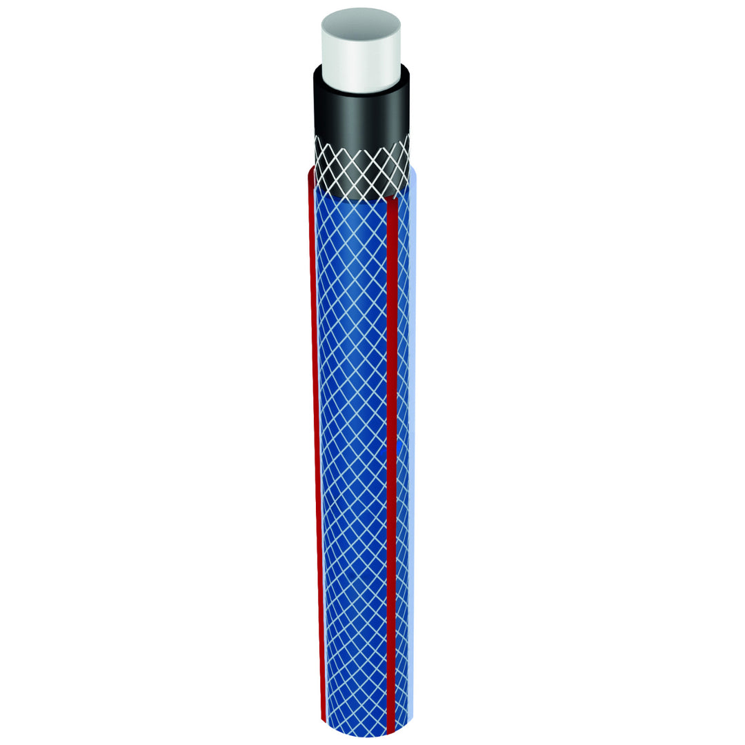 Vartco Light - Tuyau d'arrosage 3 plis 1/2" 20 m | Irrigation flexible | Tresse croisée en polyester résistant aux UV 22 bars