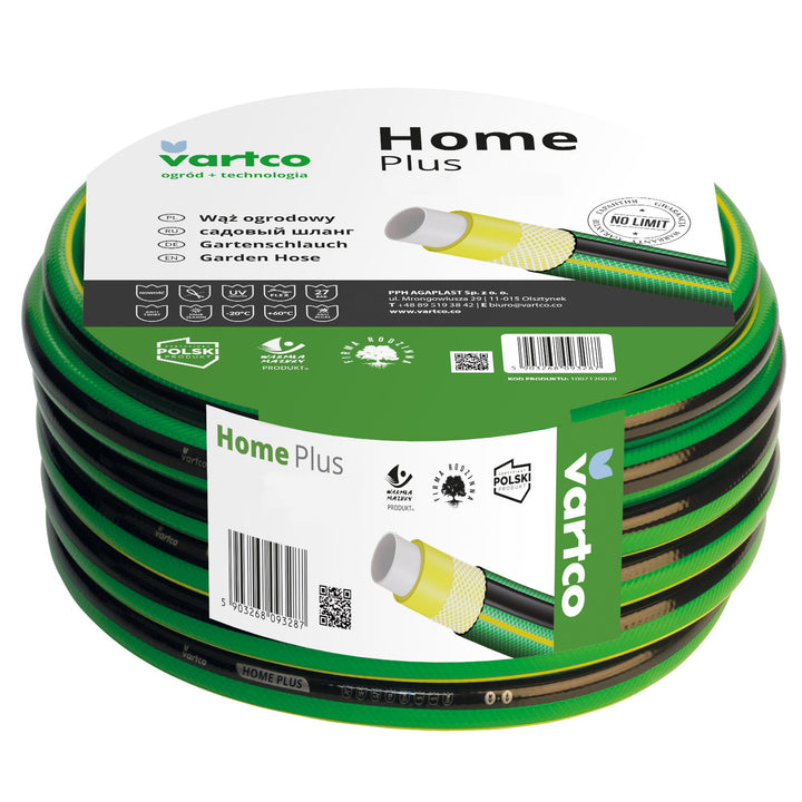 Vartco - 4-Ply Anti Twist Tuinslang 3/4" 50m | Flexibele Slang Polyester Kruis vlecht UV-bestendig 27 Bar