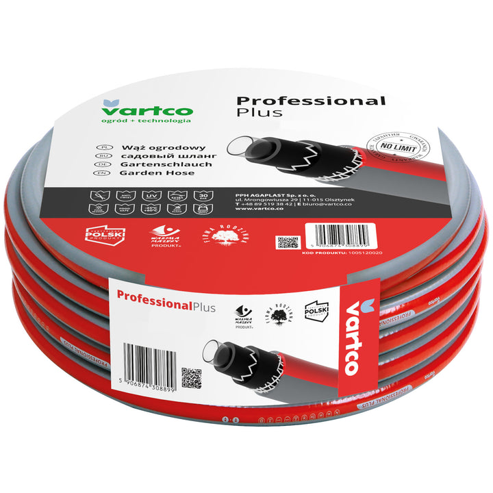 Vartco - 6-Ply Tuinslang 1/2" 30m | Anti Twist tuinslang | flexibele slang UV-bestendig 30 Bar