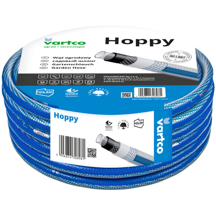 Vartco - 6-lagen tuinslang 3/4" 50m | Anti Twist tuinslang | Flexibele slang UV-bestendig 36 Bar