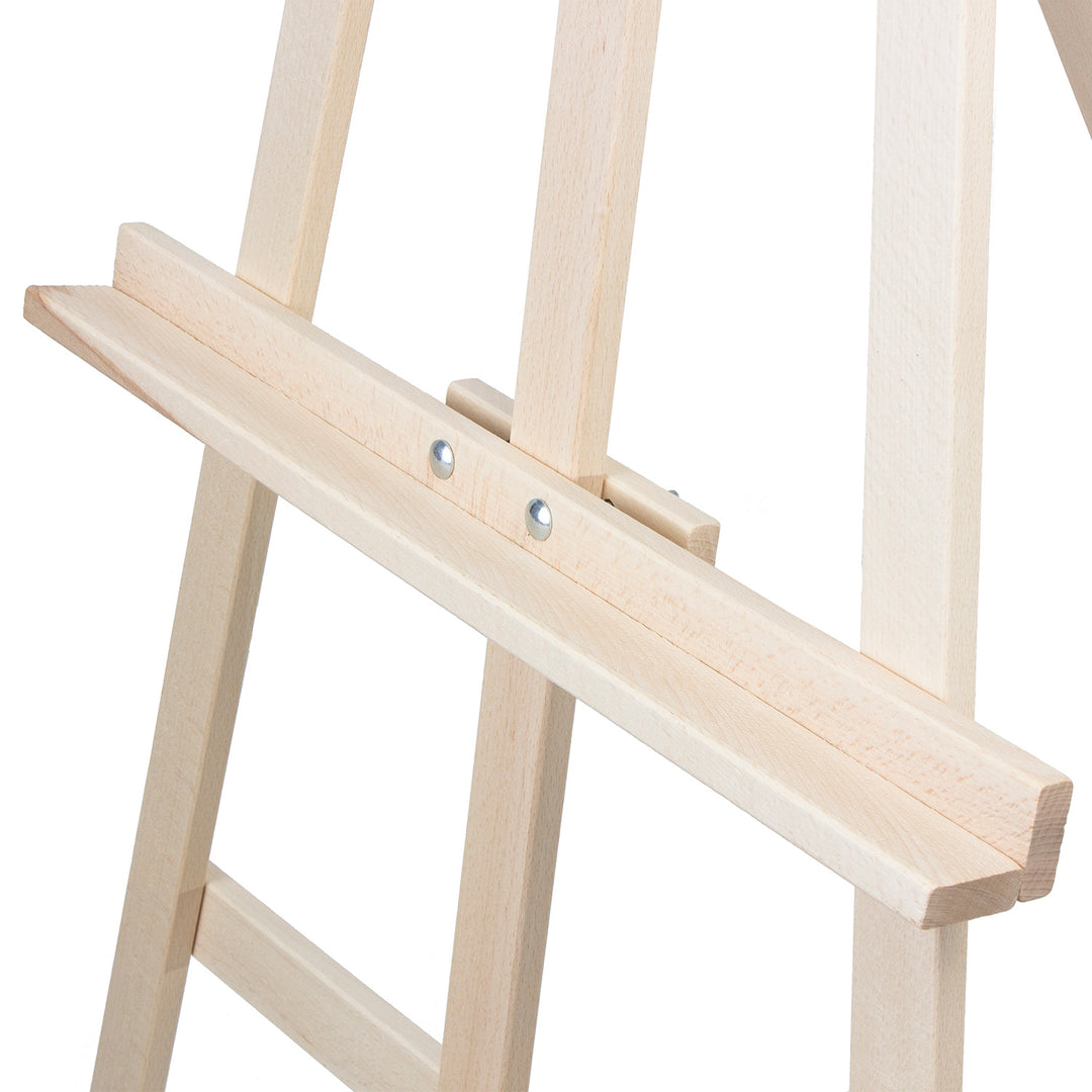 Chevalet Woodok 150 cm bois de hêtre robuste bois écologique naturel pour adultes, enfants et artistes professionnels pliable