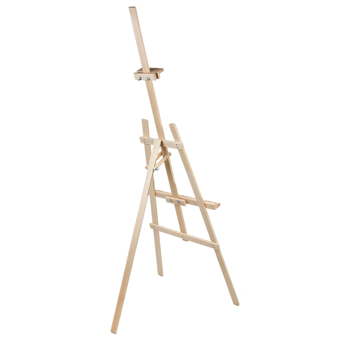 Chevalet Woodok 150 cm bois de hêtre robuste bois écologique naturel pour adultes, enfants et artistes professionnels pliable