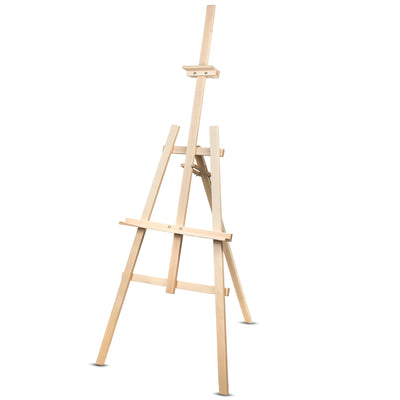 Woodok Schildersezel 150cm Stevig Beukenhout Natuurlijk Ecologisch Hout voor Volwassenen, Kinderen en Professionele Kunstenaars Opvouwbaar