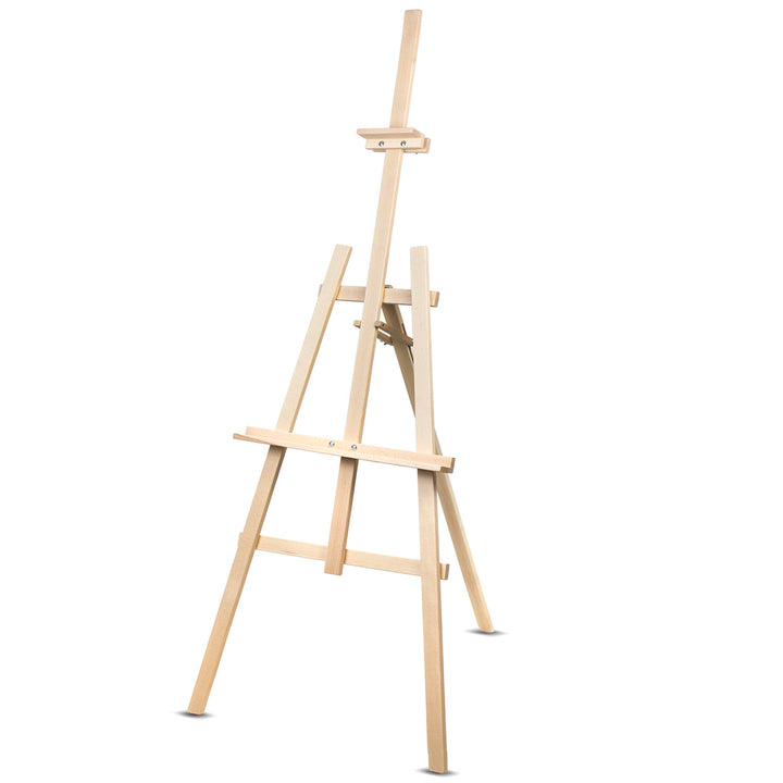 Chevalet Woodok 150 cm bois de hêtre robuste bois écologique naturel pour adultes, enfants et artistes professionnels pliable