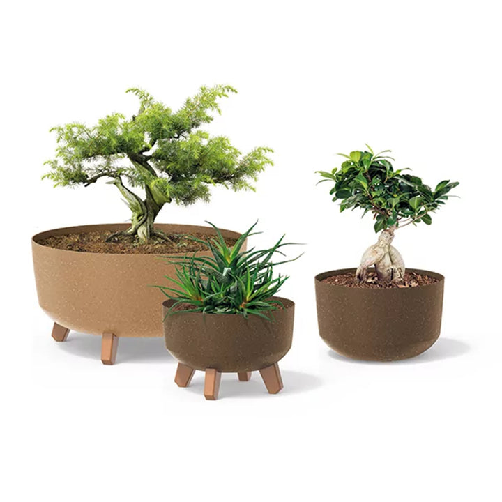 Prosperplast Gracia Standard Eco Wood - Pot de fleurs - Couleur Naturo | 21,5L