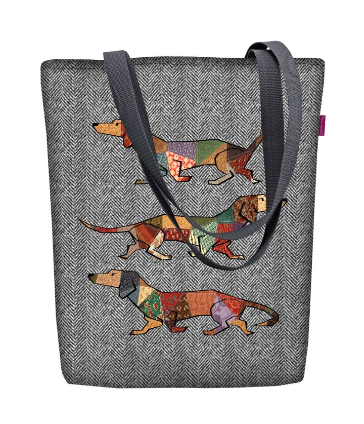 Sac à bandoulière Sunny avec fermeture éclair - Cabas pour femme 36x40 cm (convient au format A4) Sac fourre-tout en tissu avec motif Joker