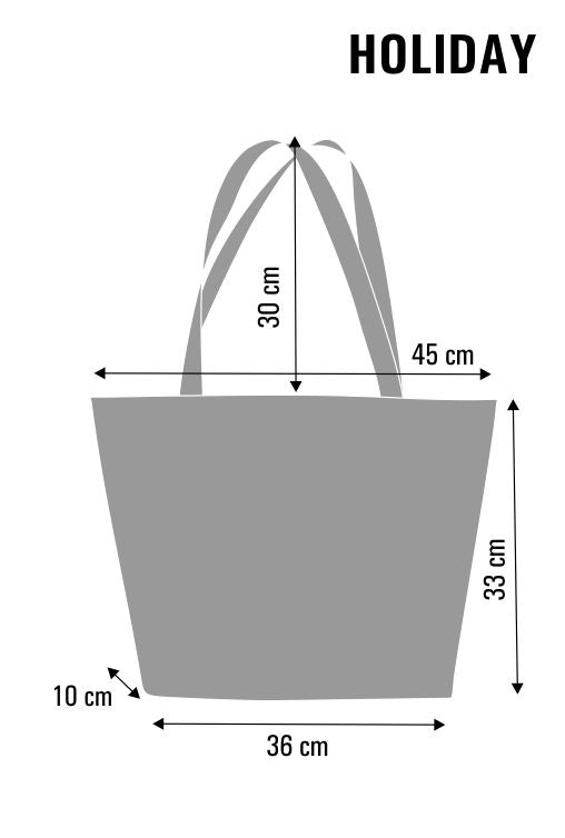 Holi Schoudertas met Zipper - Dames Shopper Geschikt voor A4 Draagtas met Motief Curacao