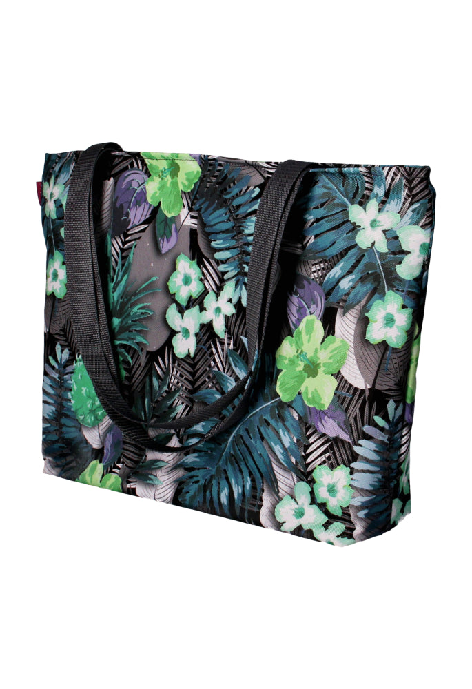 Arco Design Sac à bandoulière avec fermetures éclair Cabas pour femme Adapté au format A4 Sac fourre-tout avec motif Lambada Vert