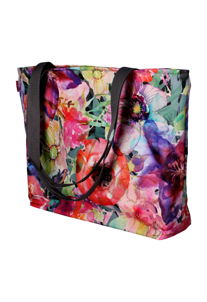 Holi Sac à bandoulière avec fermeture éclair pour femme Convient pour sac de transport A4 avec motif Flora