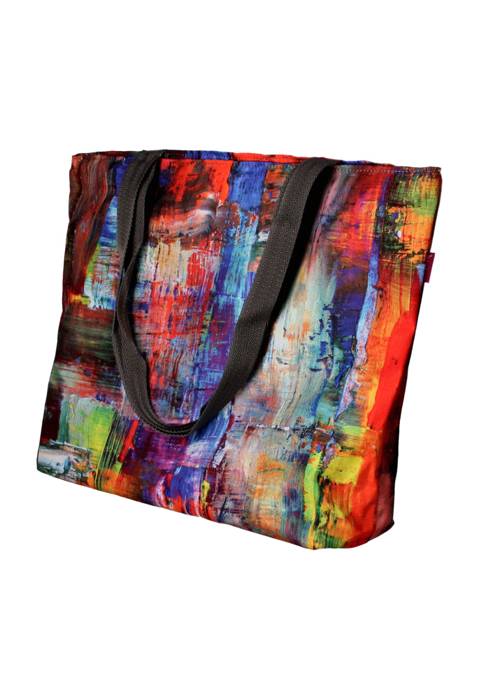 Holi Sac à bandoulière avec fermeture éclair pour femme Convient pour sac fourre-tout A4 avec peinture à motifs