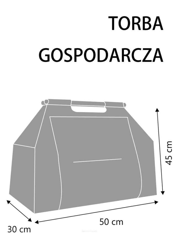 Bertoni - Sac à bois de chauffage Sac à bois rectangulaire avec poignée de transport Châtaignier