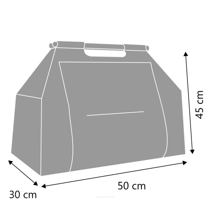 Bertoni - Sac à bois de chauffage Sac à bois rectangulaire avec poignée de transport Bois