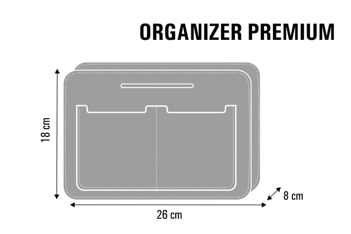 Bertoni - Premium Handtas Organiser Handtas | Vilt Zwart