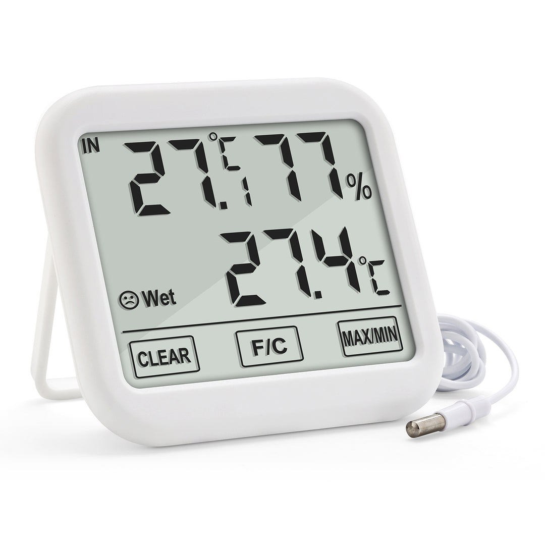 Green Blue GB381 Weerstation met buitenvoeler, kabellengte 1,5 m, comfortdisplay, thermometer, hygrometer, vochtigheidsmeting, buiten- en binnentemperatuur