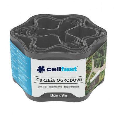 Cellfast - Gazonrand - Tuinranden 10 cm x 9 m | Tuin palissade - Grafietkleur