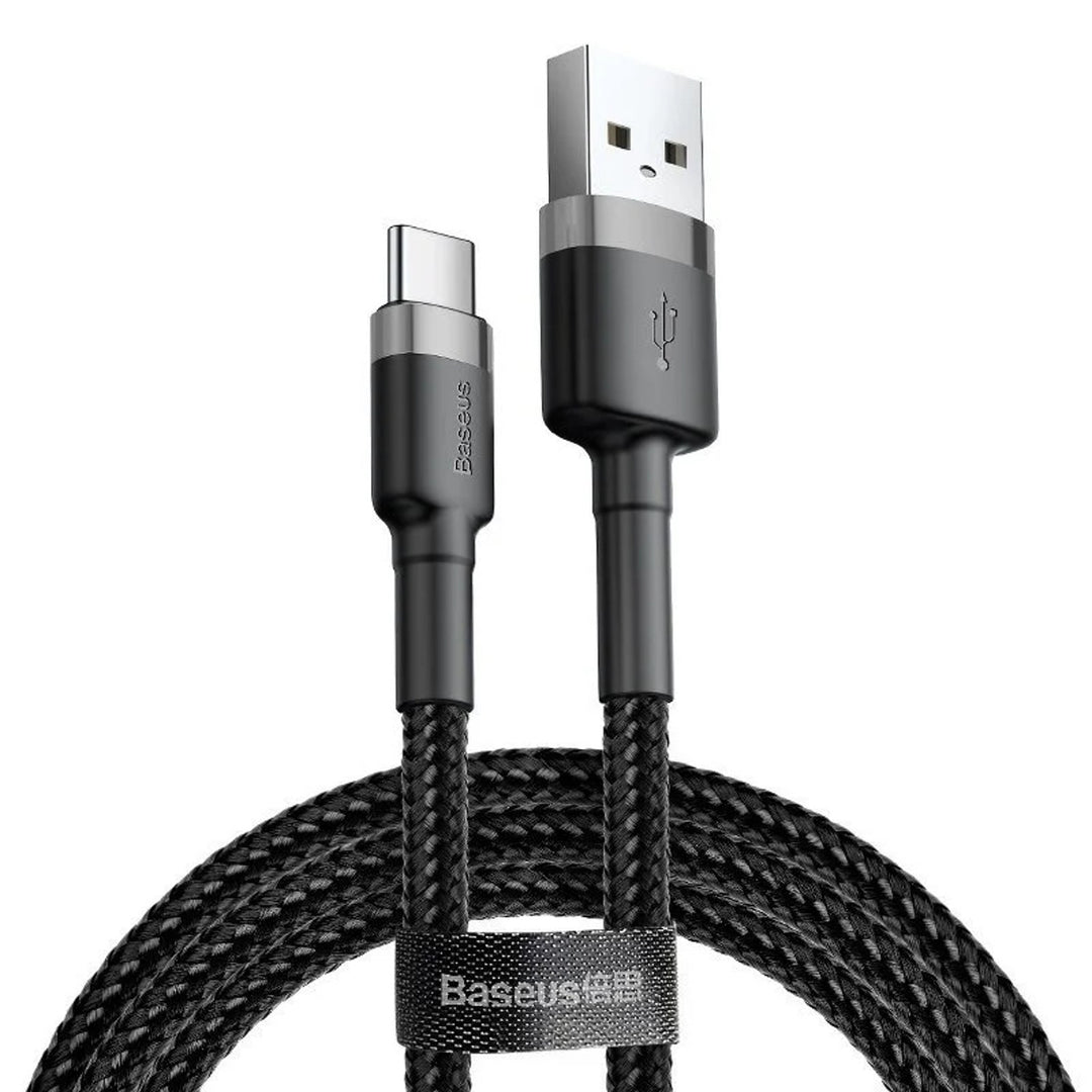 USB A stekker - USB-C stekker 1m CATKLF-BG1 zwart Baseus kabel
