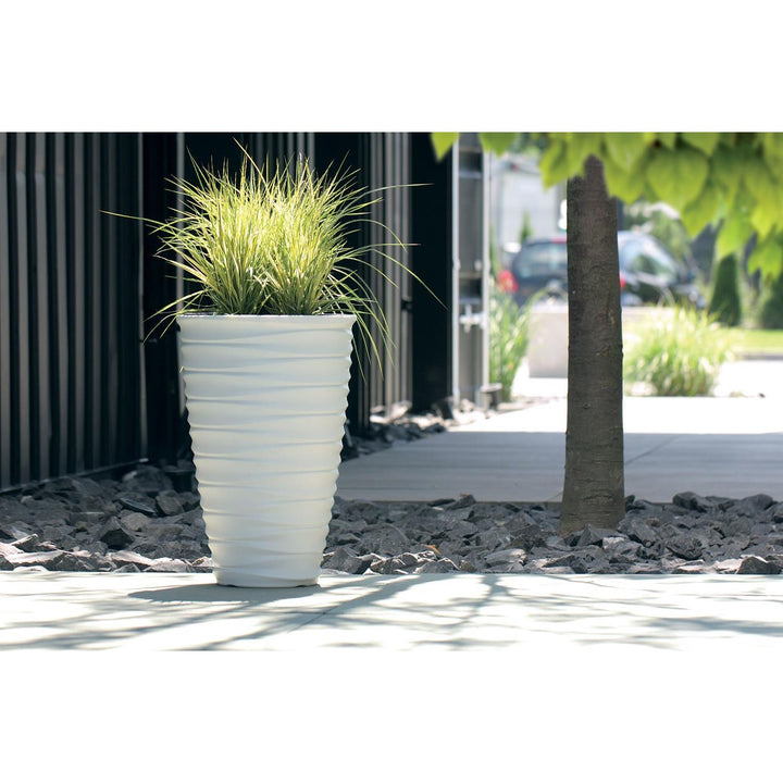 Prosperplast - Pot de Fleur Freze avec Insert - Plastique Rond Résistant aux UV Résistant au Gel Ø299mm (Blanc)