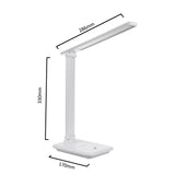 Maclean LED bureaulamp, max. 9W, 220-240V AC, kleurverandering, dimbaar, batterijlader, 450lm, MCE616 W
