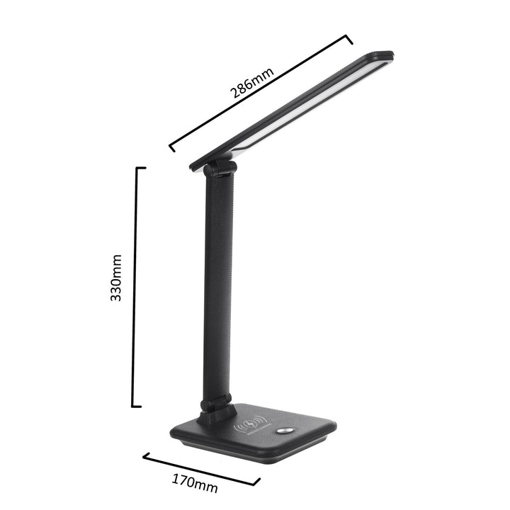 Lampe de bureau LED dimmable 9W avec chargeur induction Qi