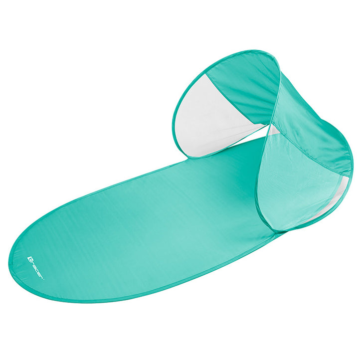 Tracer Strandmat met zonbescherming Stranddeken Picknickdeken 145 x 70 cm Outdoor deken Waterdicht Snel opvouwbaar Draagbaar Mint