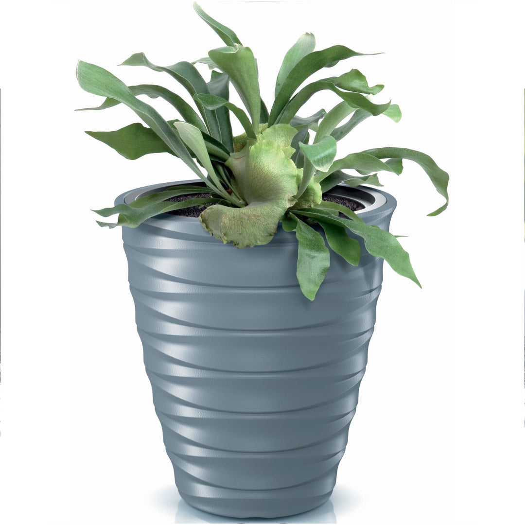 Prosperplast - Pot de fleurs Freze avec insert - Résistant aux UV Antigel Rond Plastique Ø383mm Gris clair