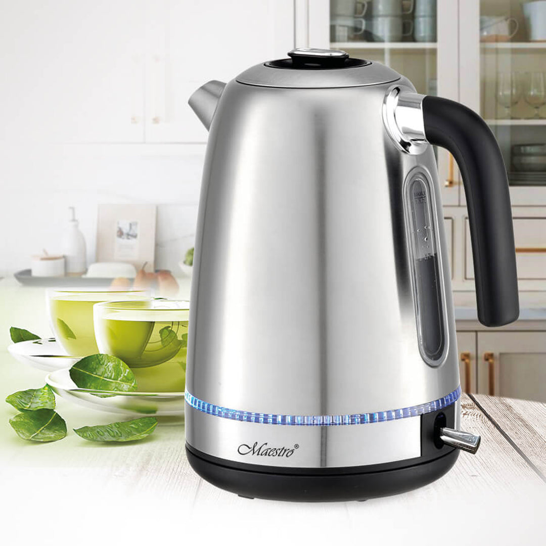 Maestro MR-050 - Bouilloire 1,7L | 2200W Sans fil - Arrêt automatique - Argent