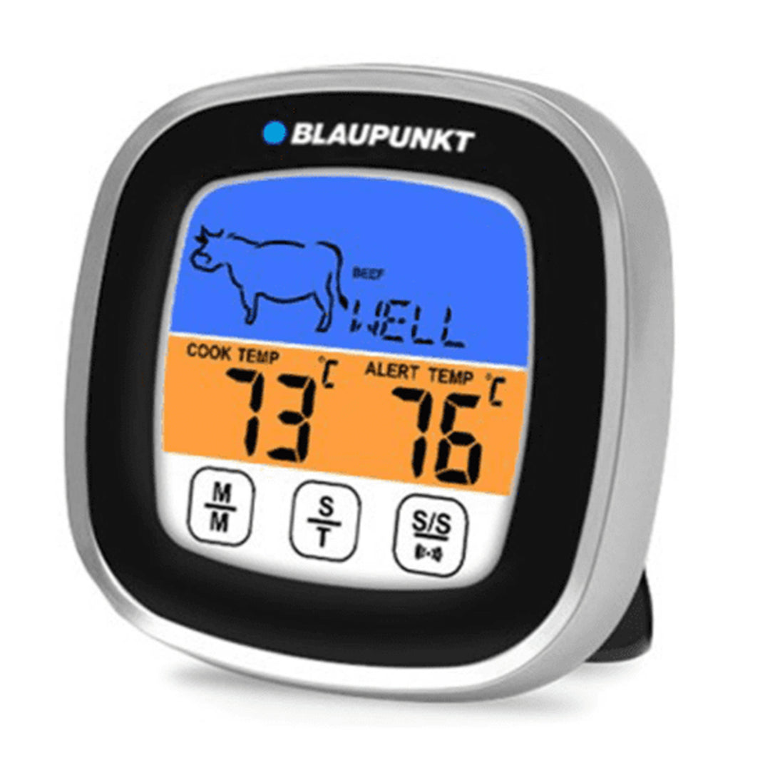 Blaupunkt - Digitale Keukenthermometer / Grillthermometer met 5 kookniveaus en 8 vleessoorten - Vleesthermometer van -20 tot 300℃ Magnetische houder