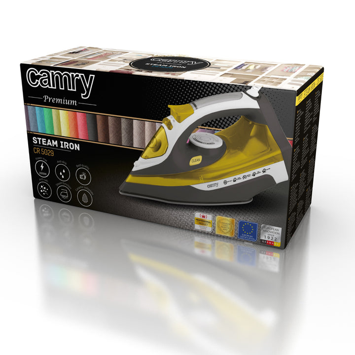 Camry CR 5029 3000W strijkijzer - keramische zoolplaat, automatische reinigingsfunctie