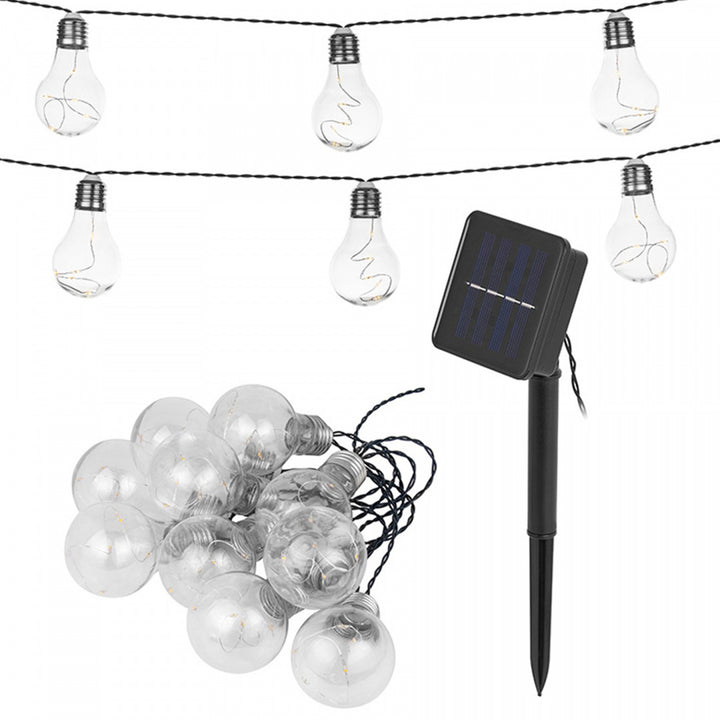 Tracer Lichtketting op zonne-energie 50 LED 10x gloeilampen Solar guirlande lichtketting Outdoor lichtketting voor tuin IP44 5m