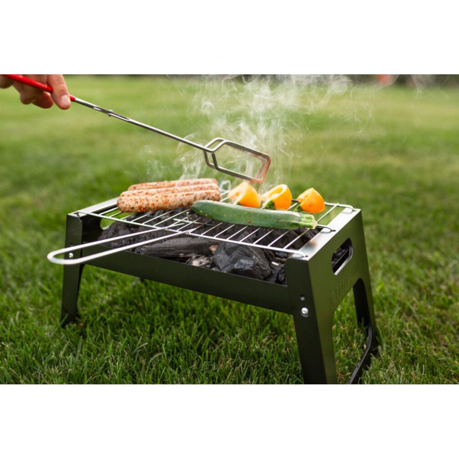 UNA Grill Draagbare Houtskoolbarbecue, grijs UNA Grill Draagbare Houtskoolbarbecue, grijs