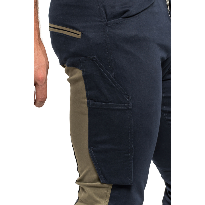 TUBBOS taille werkbroek in marine blauw/olijf - Maat 56
