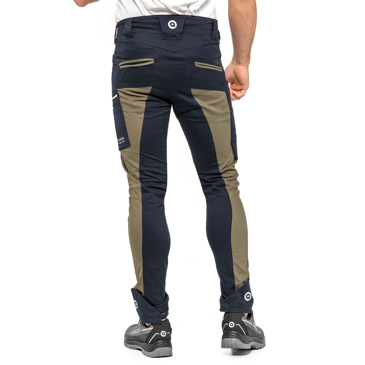 TUBBOS taille werkbroek in marine blauw/olijf - Maat 60