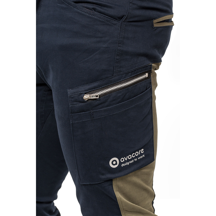 TUBBOS taille werkbroek in marine blauw/olijf - Maat 62